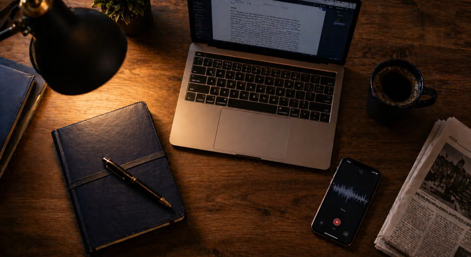 Journalist's workspace