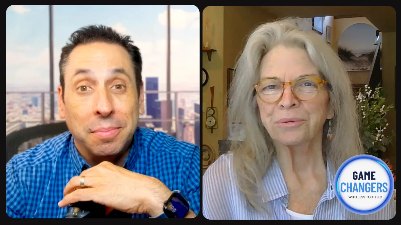 Dr. Deb Carlin and media trainer Jess Todtfeld in a split-screen conversation about her executive media training experience