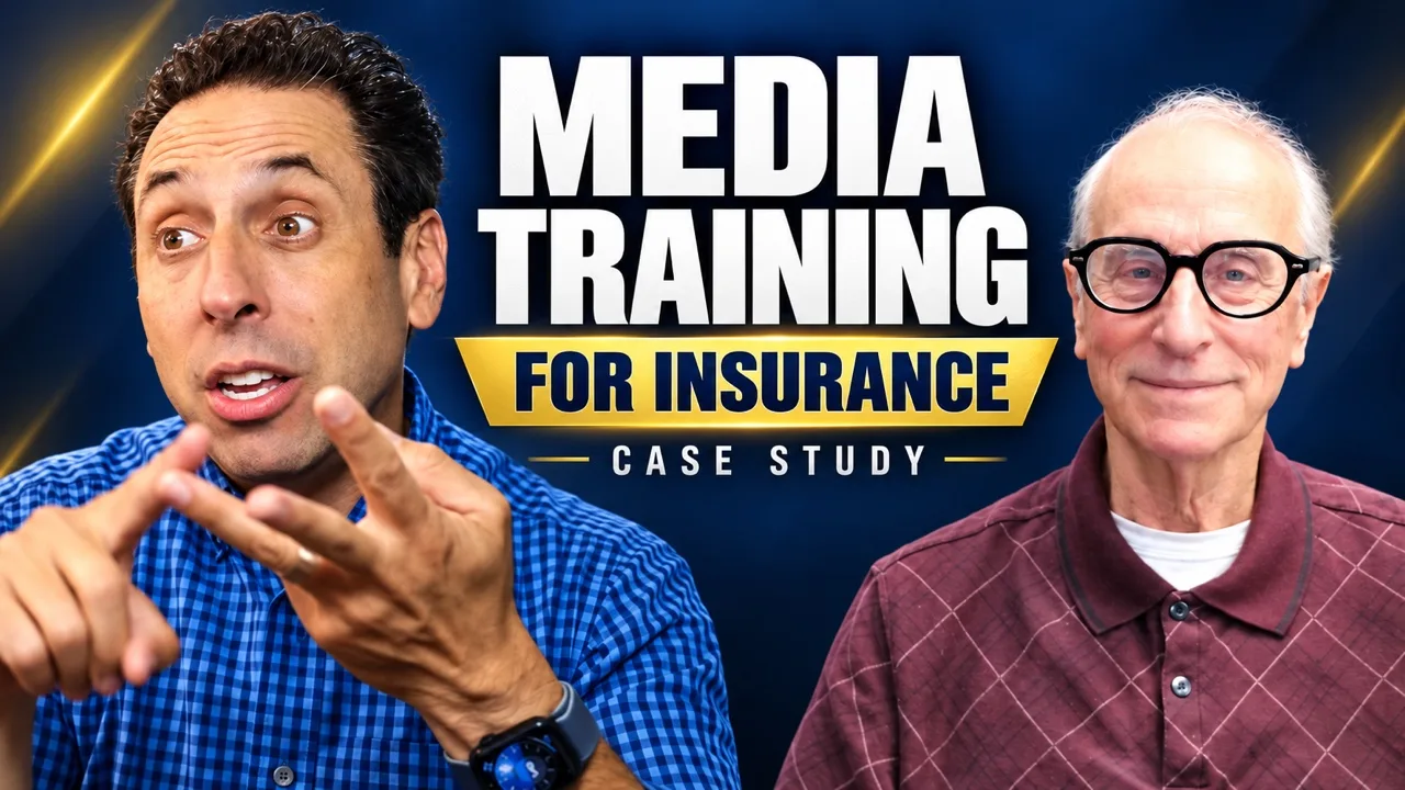 Raymond Lavine and Jess Todtfeld on a video interview about media training for insurance agents